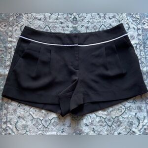 Express Editor dressy shorts. Black with white ribbon trim. Size 4